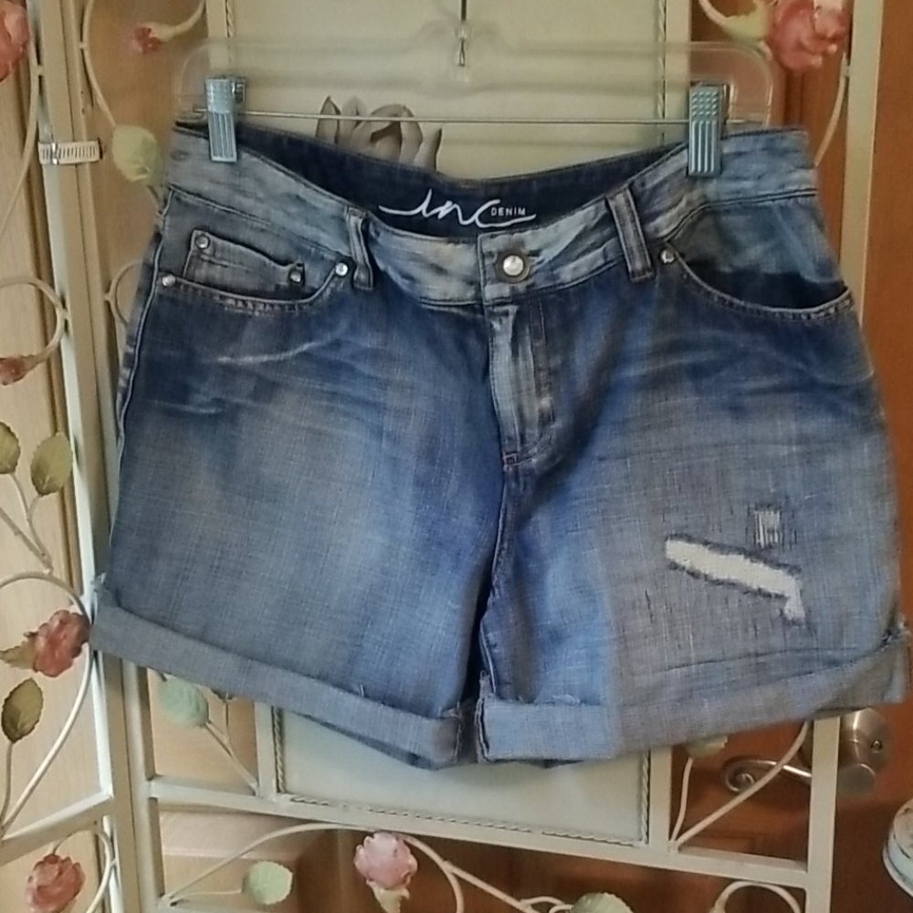 Inc Denim Cut off Cuff Jean Shorts